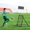 Black Portable Foldable Soccer Practice Net with Thick Iron Tube Frame and Adjustable Return Angle
